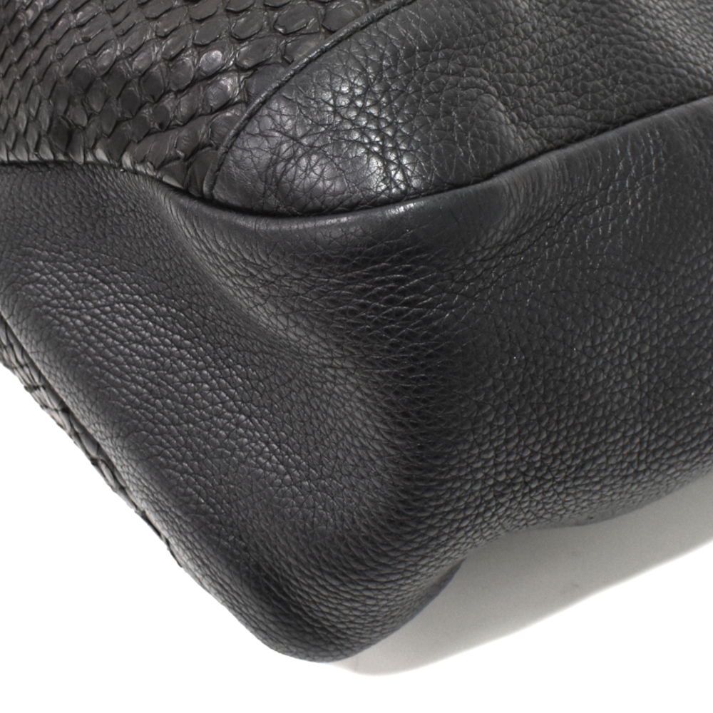 Gucci Python Horsebit Tote Bag Black - image 6